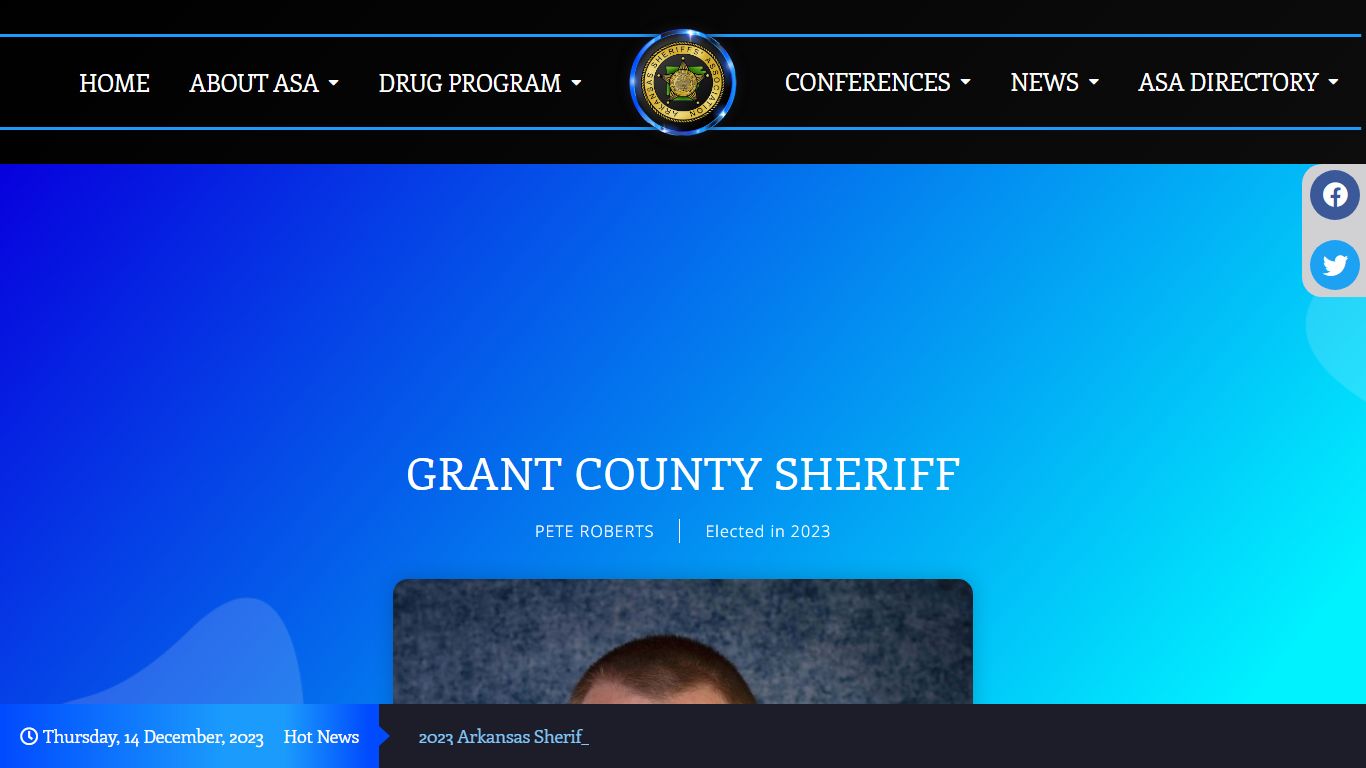 GRANT COUNTY SHERIFF – Arkansas Sheriff Association
